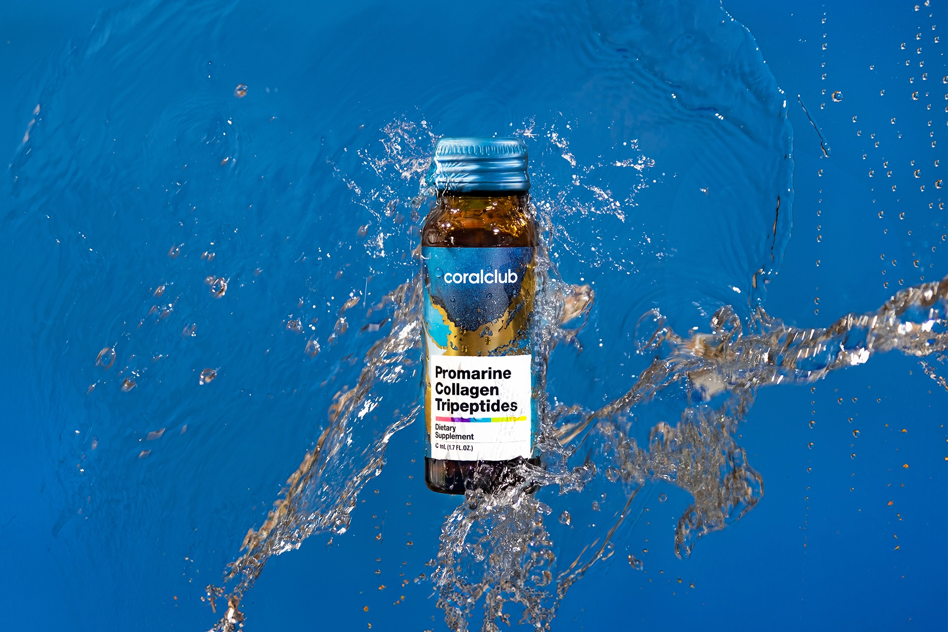 Promarine Collagen Tripeptides – complemento alimenticio con azúcar y edulcorante. 1 envase de 10 viales cada uno. Volumen: 500 ml (10 х 50 ml).