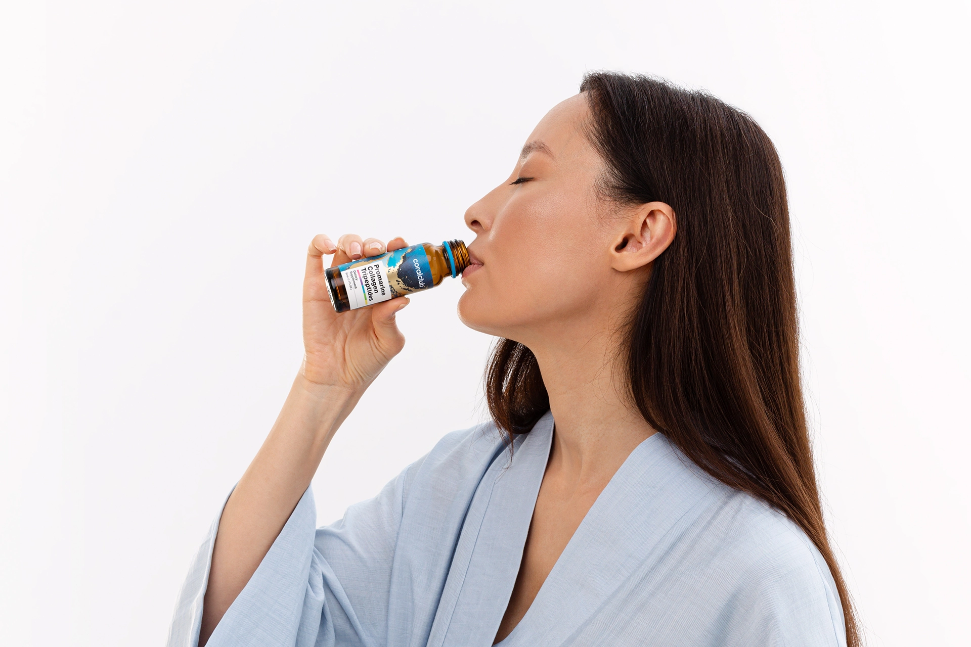 Promarine Collagen Tripeptides – complemento alimenticio con azúcar y edulcorante. 1 envase de 10 viales cada uno. Volumen: 500 ml (10 х 50 ml).