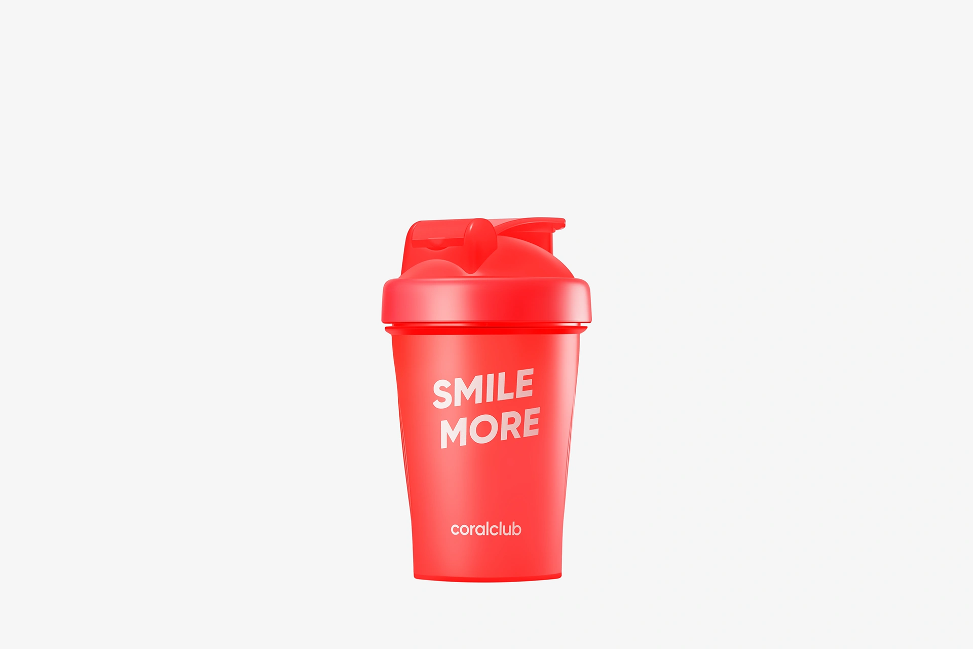 Coctelera 400 ml Coral Club Smile more roja