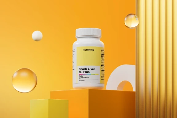 Shark Liver Oil Plus – complemento alimenticio. Peso neto: 49,8 g